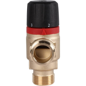 ROMMER RVM-0121-164320 Термостатический смесительный клапан для систем отопления и ГВС 3/4  НР 20-43°С KV 1,6 (боковое смешивание) (RVM-0121-164320)-2