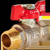 Кран шаровой ROMMER ВР/НР, ручка бабочка 1/2 (RBV-0004-2210215)