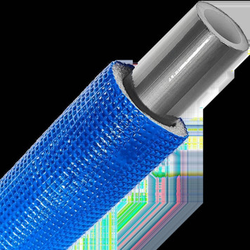 Труба STOUT SPI-0004-002535 25х3,5 (бухта 50 метров) PEX-a из сшитого полиэтилена с кислородным слоем, серая в теплоизоляции (синяя) (SPI-0004-002535)-1