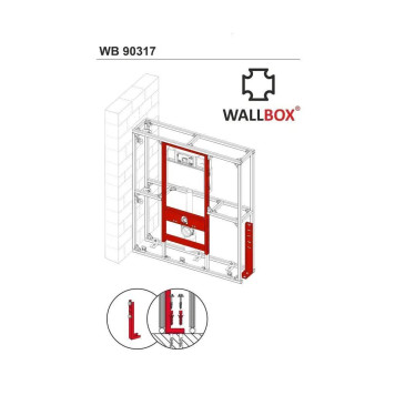 Опора для отдельностоящей перегородки WALLBOX (WB 90317)-3