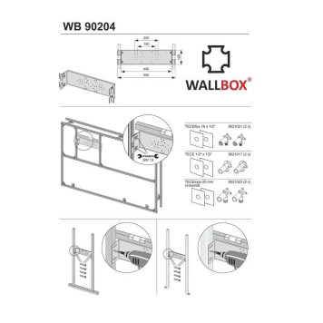 Монтажная пластина для сантехнической арматуры WALLBOX (WB 90204)-2