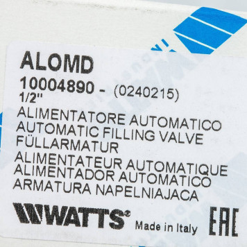Подпиточный клапан Watts ALIMAT 1/2 лат ALOMD-15