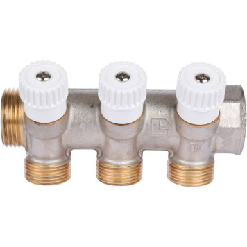 Коллектор Luxor 3-х ходовой с перекрывающими кранами CP 453 G1xG3/4 EK.-2