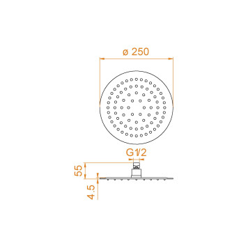 Верхний душ 3D круглый RGW SP-81-7