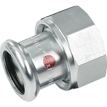 Соединительный элемент Sanha Therm 24359G, 18x3/4, с плоским уплотнением.