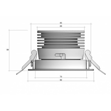 Встраиваемый светильник 6063 Point COB 0831401-1
