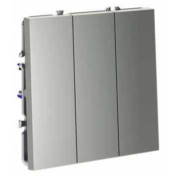 Выключатель трехклавишный без рамки Voltum S70 VLS030105