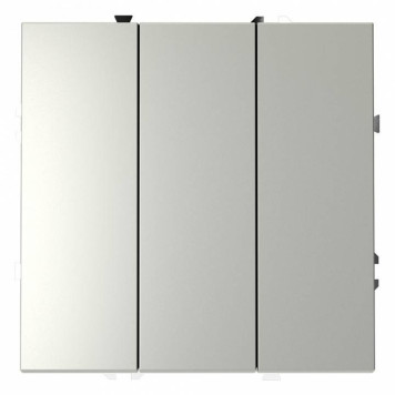 Выключатель трехклавишный без рамки Voltum S70 VLS030105-1