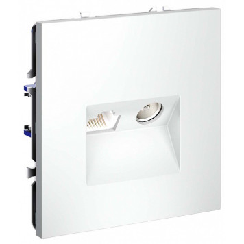 ТВ-розетка и розетка Ethernet RJ-45 без рамки Voltum S70 VLS060702