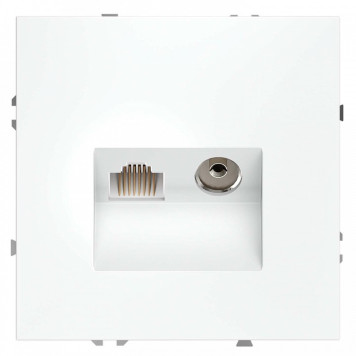 ТВ-розетка и розетка Ethernet RJ-45 без рамки Voltum S70 VLS060702-1