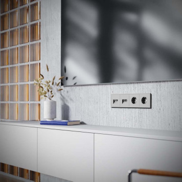 ТВ-розетка и розетка Ethernet RJ-45 без рамки Voltum S70 VLS060703-5