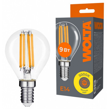 Лампа светодиодная Wolta WF-G45-9W3KE14