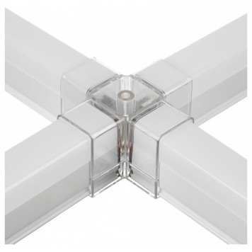 Соединитель угловой X-образный для модульных светильников Wolta WTB-WBT-X-01