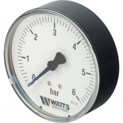 Манометр аксиальный Watts F+R100(MDA) 80/6x1/4, 80мм, 0-6 бар