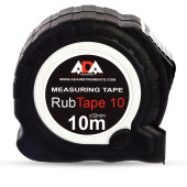 Рулетка ударопрочная ADA RubTape 10 с полимерным покрытием ленты (сталь, с двумя СТОПами, 10 м)