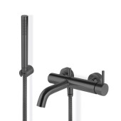 Newform X-STEEL 316 Смеситель для ванны с ручным душем, кронштейном, шланг: 150 см, цвет: PVD Brushed gun metal. 69640CX.59.064