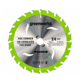 Диск пильный по дереву Greenworks 184x1.75/1.13x20мм 24T