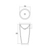Dea Design Pedestal Basin Раковина 50х50х90см., напольная, без отв., Solid Surface, цвет: White №18. DD2010 500 18