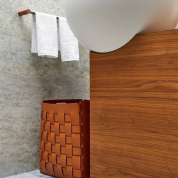 ADJ Корзинка Bottega, 35x35xH40 см., цвет: коньяк/бордо-1