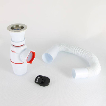 Сифон Wirquin NEO с выпуском 11/2 х 40 мм и гофротрубой L800 мм 40 х 40/50 мм-3