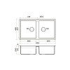 Omoikiri Kitagawa 83-2-U-WH Кухонная мойка Artceramic 83,6x48,8 см, цвет: белый 4993809