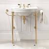 DevonDevon New Etoile Консоль 98х52.5см, напольная, с раковиной на 3 отв, цвет: золото/белая. IBLG3FNET, DENEWETOILEOT