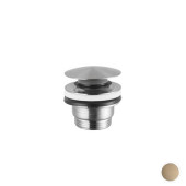 Newform X-STEEL 316 Донный клапан нажимной ldquo;StopGordquo;, для раковин с/без перелива, монтажный размер: 15-67 мм цвет: PVD Brushed pale gold. 24686.59.098