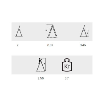 Стремянка Алюмет 2 ступени (МК802С)-2