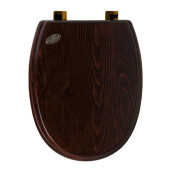 SIMAS Arcade Сиденье для унитаза, микролифт, цвет: дерево/бронза. AR009noce/br