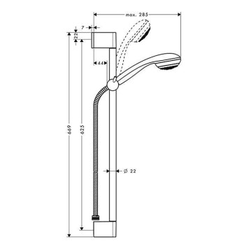 Hansgrohe Crometta 85 Vario 1 jet Душевой набор, цвет: хром-1