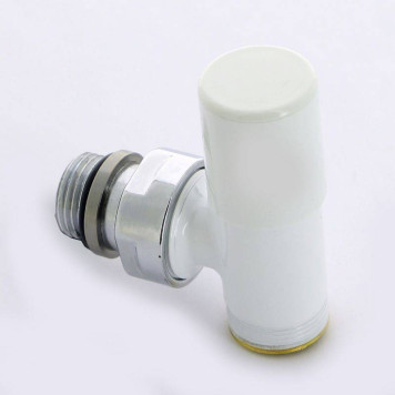 Вентиль ручной Carlo Poletti Compact угловой НН 1/2 х М24 х 19 цвет белый-1
