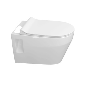 Унитаз подвесной LAPARET Correct с сиденьем микролифт белый с1