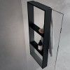 Novellini Kuadra Аксессуары для кабины 35х90cм., с 3 внутренними полками и внешним крючком, для крепления на стекло, цвет: черный матовый. R90AKFPO3590-H