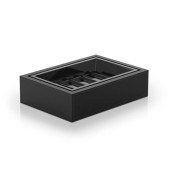 Decor Walther Brownie STS Мыльница настольная, искусственная кожа, цвет: черный матовый/черный. 0937960