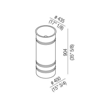 Agape Vieques Раковина 43.5x90.4 см, без отв., круглая, выпуск в пол, цвет: белый-1