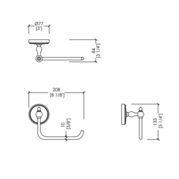 Devon Devon Dorothy Держатель туалетного рулона подвесной, цвет: хром/белый-1