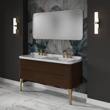 Kerasan Waldorf Комплект подвесной мебели 150см, с 4 ящиками, цвет:черный матовый-3