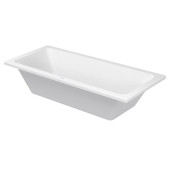 Duravit D-Code  Ванна акриловая 180х80x40см , встраиваемая, с 2 наклонами для спины, выпуск центральный, цвет: белый. 700101000000000,  790226000001000,  790127000000000