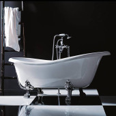 Gruppo Treesse Epoca Ванна отдельностоящая из композита (170х80хh72/60 см) в комплекте: ножки (4 шт.), слив-перелив, цвет: белый/хром. V5071 cr