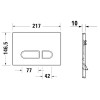 Duravit DuraSystem Клавиша смыва для унитаза, механический смыв, пластик, цвет: хром. WD5008021000