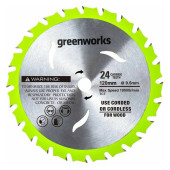 Диск пильный по дереву Greenworks 120х9,5 мм, 24T