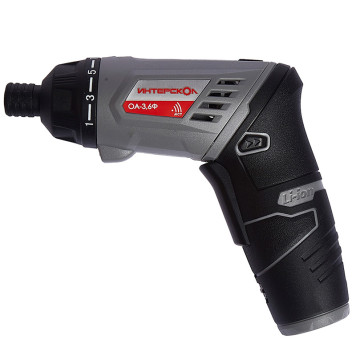 Шуруповерт аккумуляторный ИНТЕРСКОЛ ОА-3,6Ф ДМ (блистер)