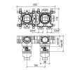 Almar Modular Встраиваемая часть термостатического смесителя с переключателем на 2 положения, горизонтальный модуль