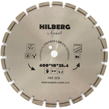 Диск алмазный Hilberg 400*25,4 Hard Materials Лазер асфальт HM309