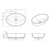 Knief Oval Shape Раковина накладная 55x37x13см., без отв., из полимерного материала, цвет: Arangonit # 050. 70201050