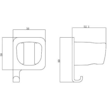 Allen Brau Infinity Держатель для душа 5x5,2x6,9h см, цвет: хром 5.21B17-00-4