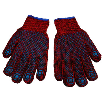 Перчатки акриловые Зимние,Меланж с х/б нитью