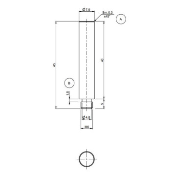 QuadroDesign Source Ручка для смесителя 4см, цвет: brushed stainless steel-1