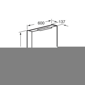 Roca Oleta Зеркальный шкаф 60х70см, SX, c LED-светильником, цвет: белый. A857645806-3