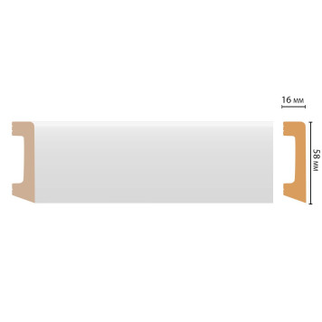 Плинтус напольный DECOMASTER D234ДМ/15 (58*16*2000мм)-3